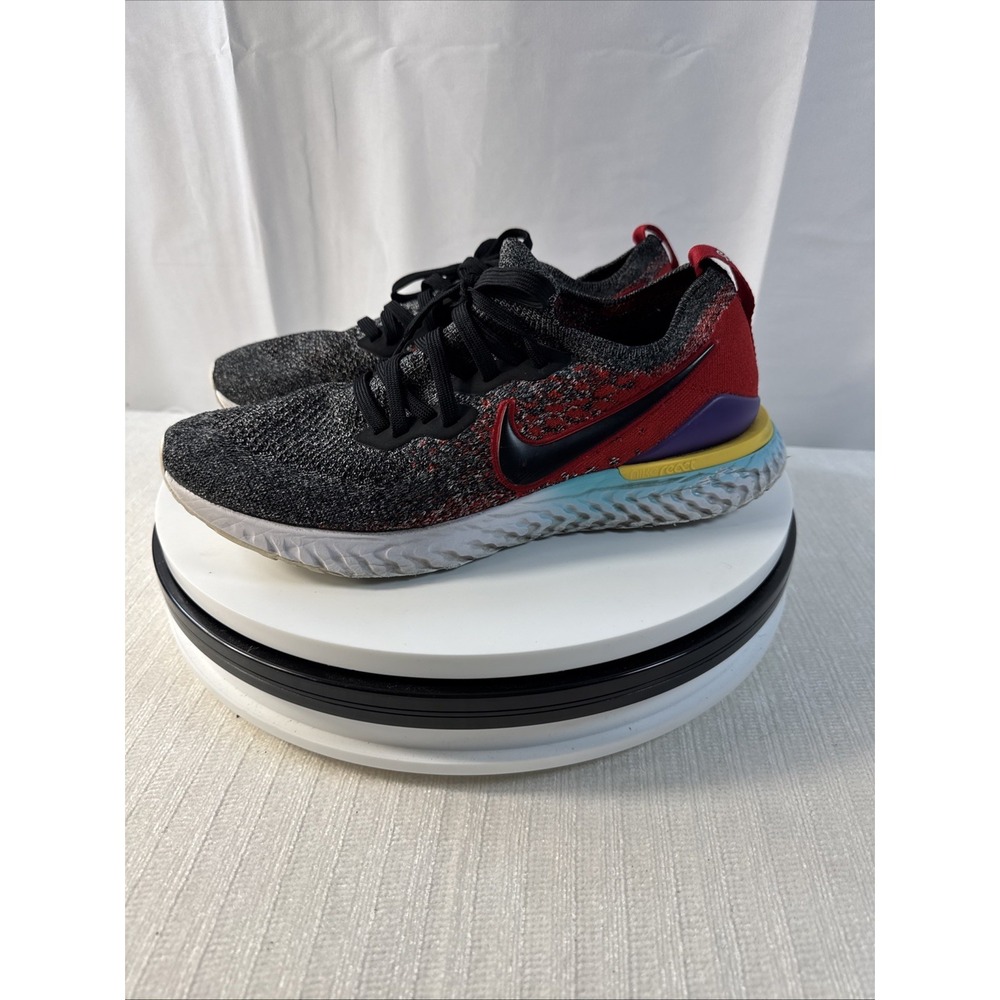 Nike BQ8928-007 Epic React Flyknit 2 Men's Size 10 Running Shoes  Blk Hyper Jade